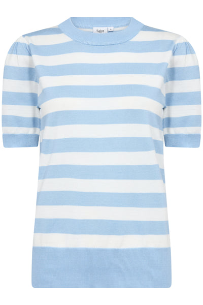 MilaSZ SS Block Stripe Pullover Airy Blue Ice Block Stripe - 30513931 Thumbnail