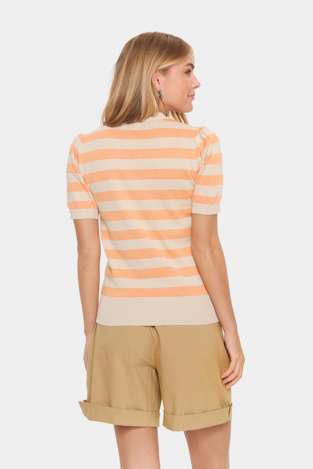 MilaSZ SS Block Stripe Pullover Fog Orange Block Stripe - 30513931