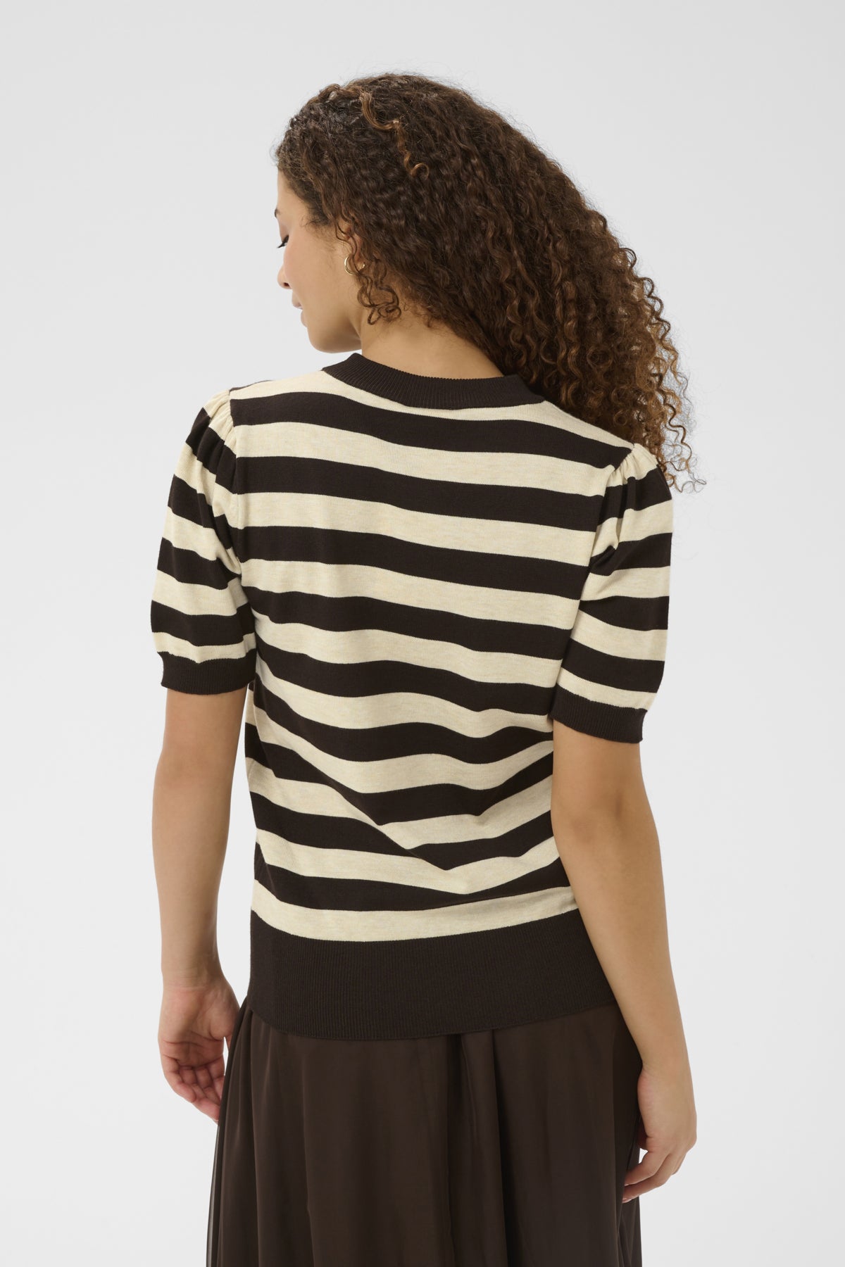 MilaSZ SS Block Stripe Pullover Mol‚ Brown Rice Block Stripe - - 30513931