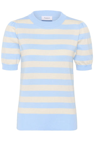 MilaSZ SS Block Stripe Pullover Cerulean Beige Block Stripe - - 30513931