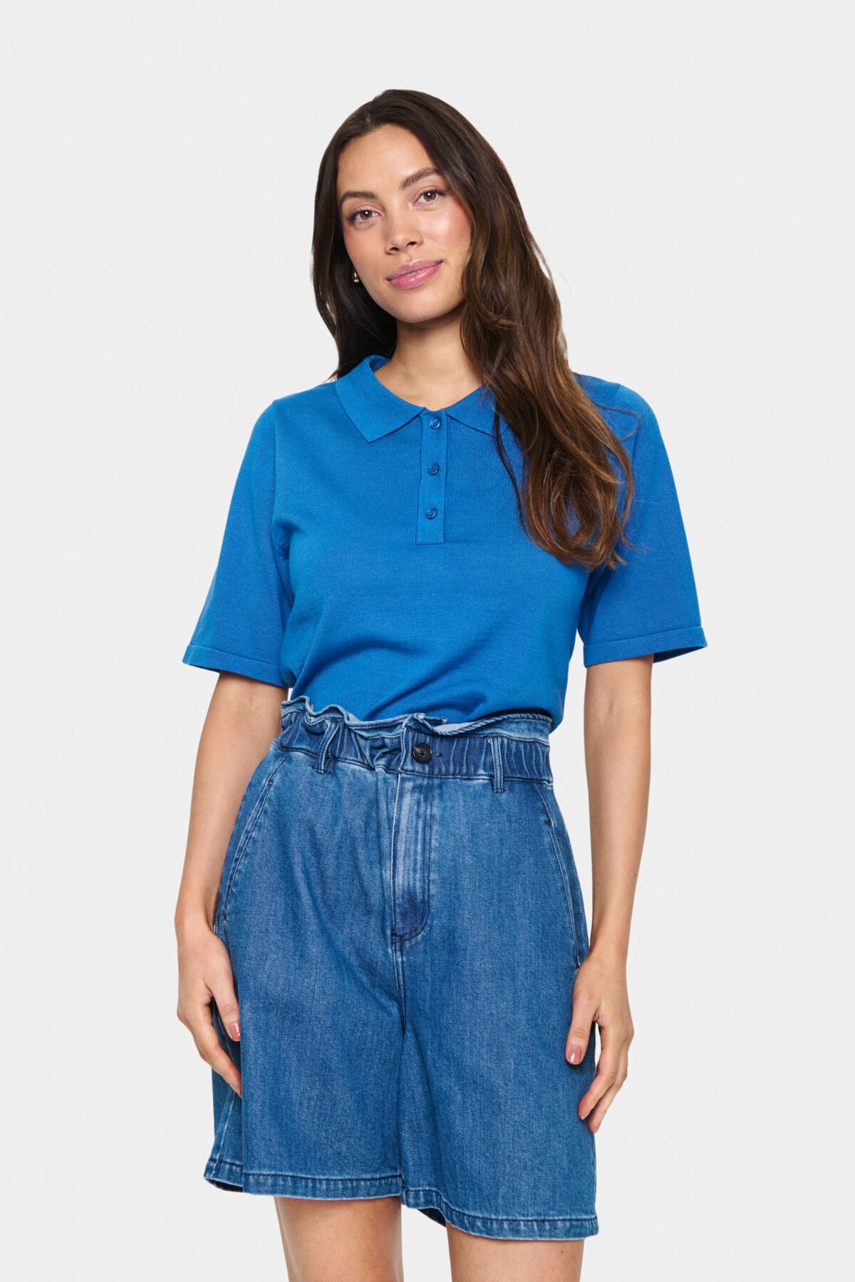 MilaSZ Polo SS Pullover Campanula - 30513958