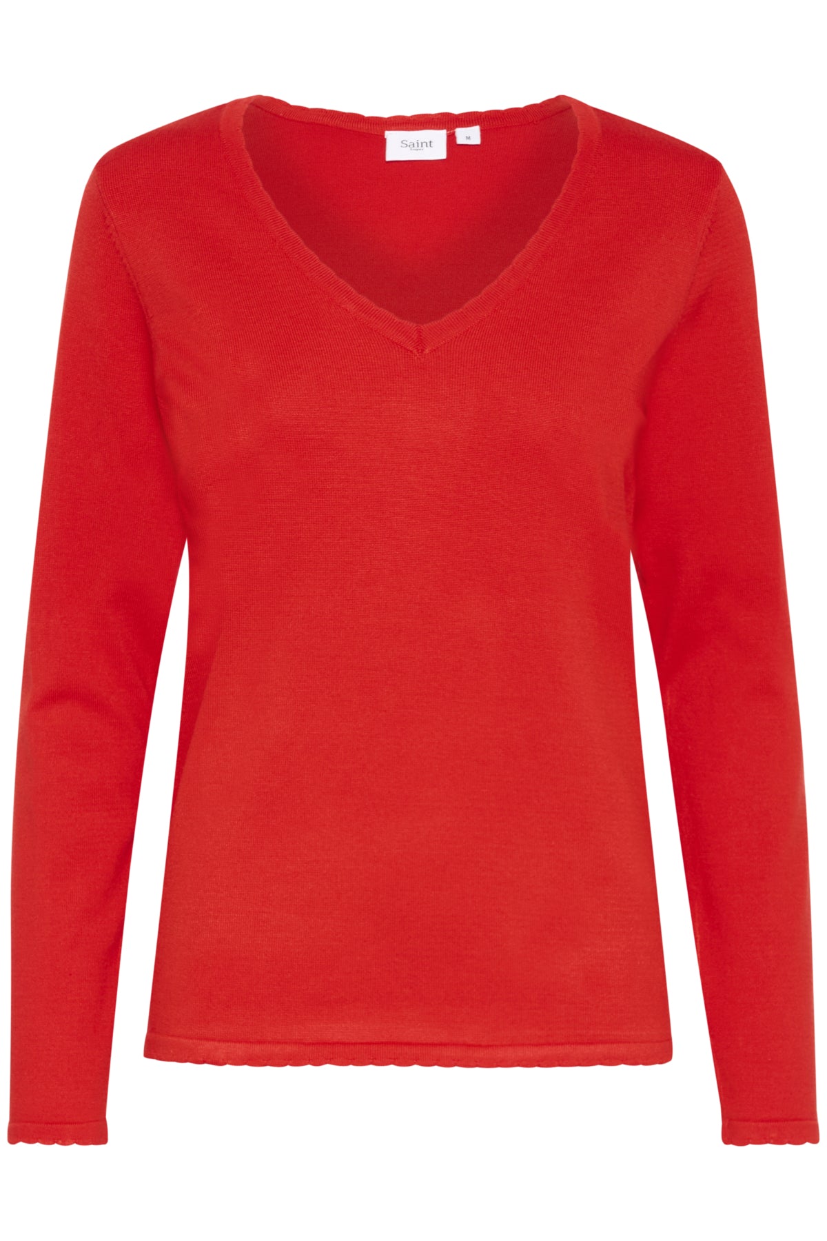 MilaSZ LS V-Neck Pullover Flame Scarlet - 30513960