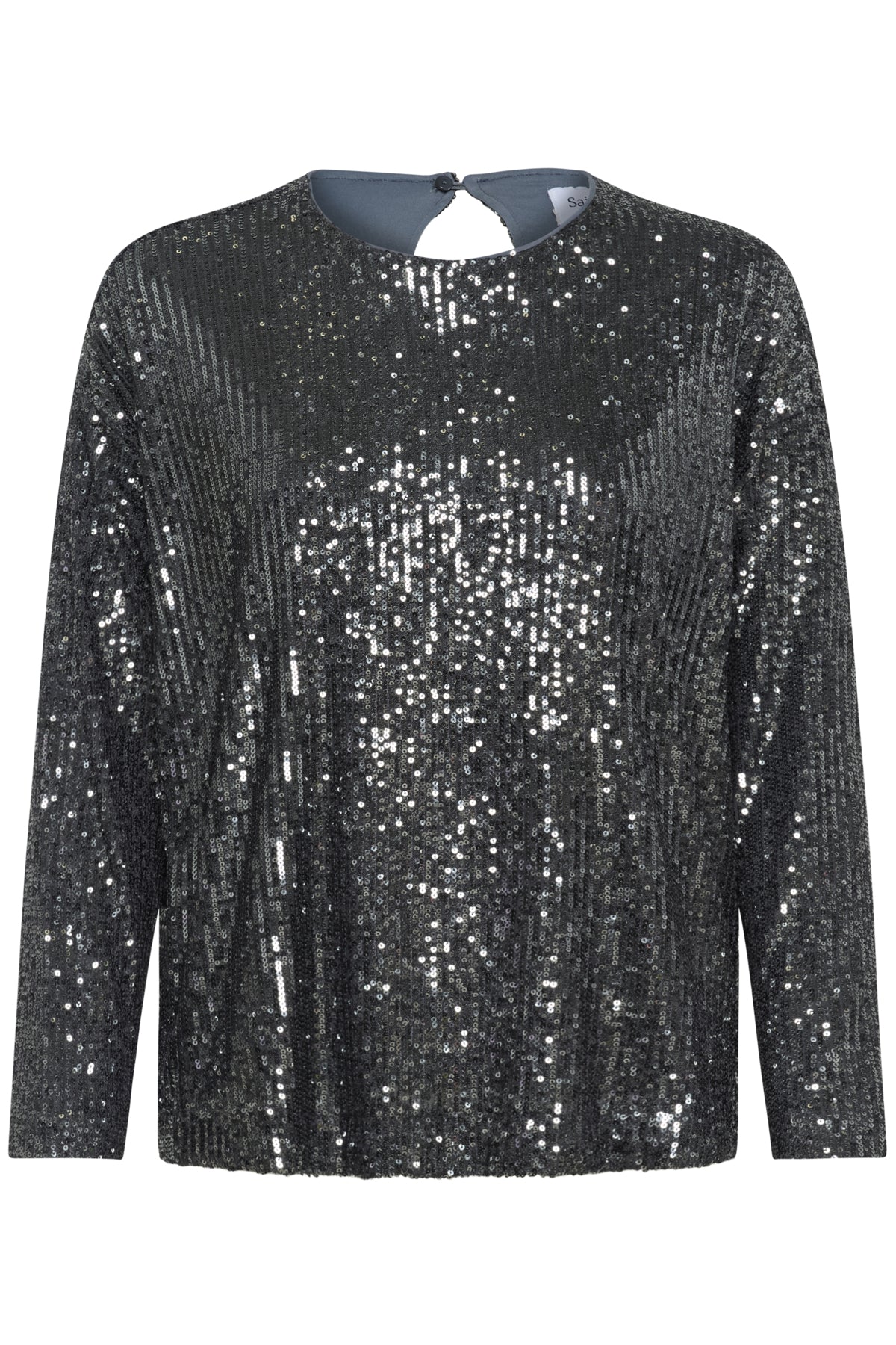 ReyanaSZ R-Neck Blouse Grey Iron - 30513969