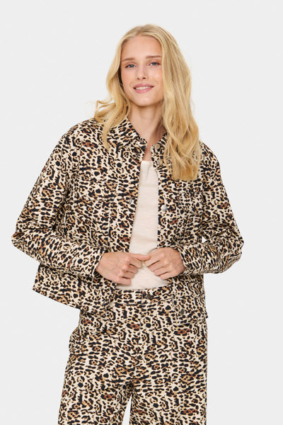 ZeekaSZ Jacka Svart Denim Leopard - 30514043 Thumbnail