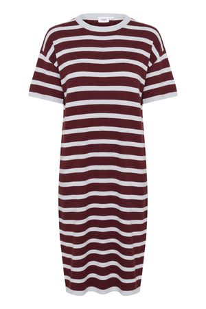 LikamSZ Randig klänning Chocolate Gray Dawn Stripe - 30514204