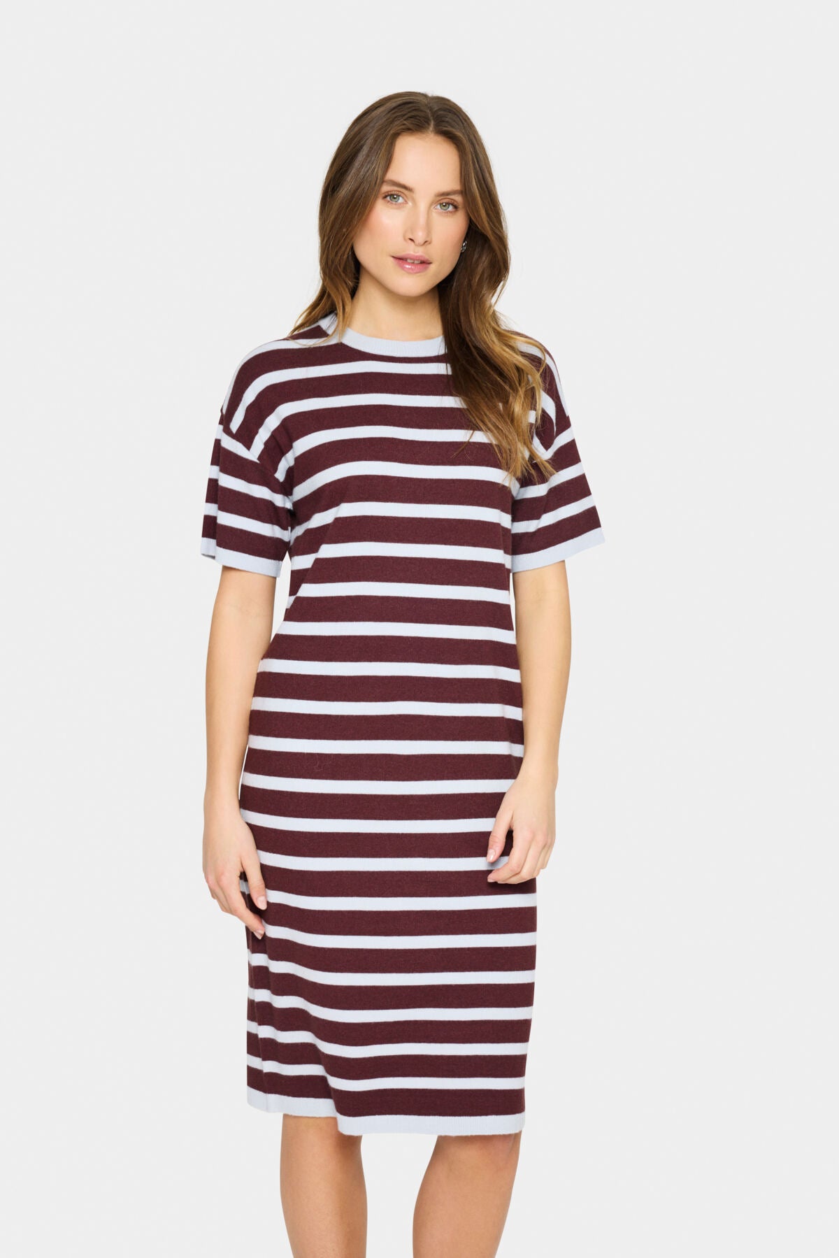 LikamSZ Randig klänning Chocolate Gray Dawn Stripe - 30514204