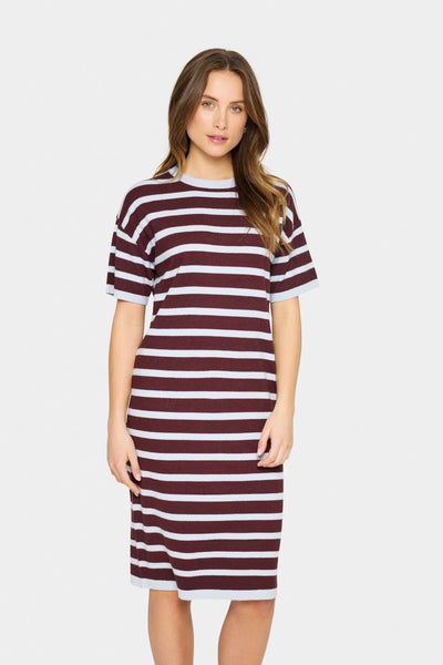 LikamSZ Randig klänning Chocolate Gray Dawn Stripe - 30514204 Thumbnail