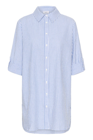 HaddaSZ Tunika Chambray Blå Vit Randig - 30514254