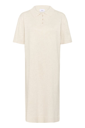MilaSZ Polo SS Dress Fog Melange - 30514319