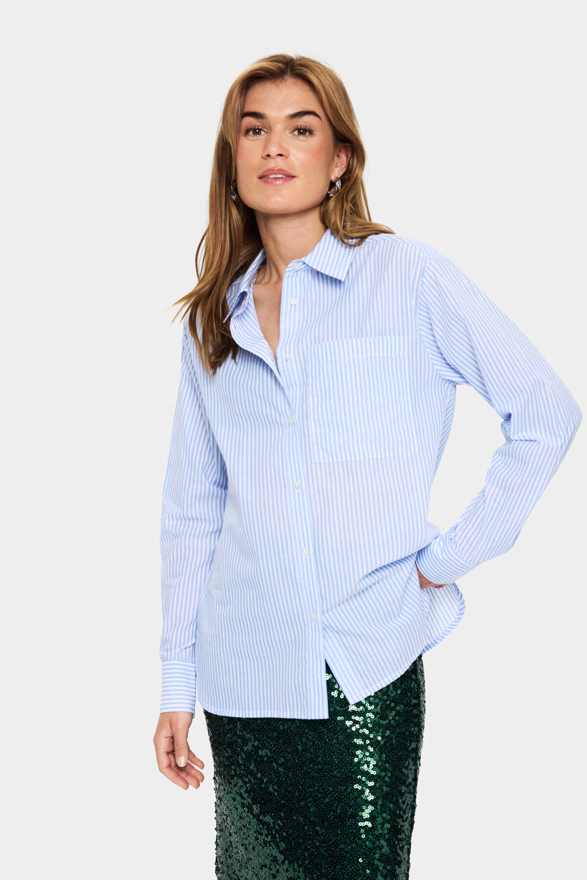 MarleySZ Skjorta Chambray Blue - 30514360