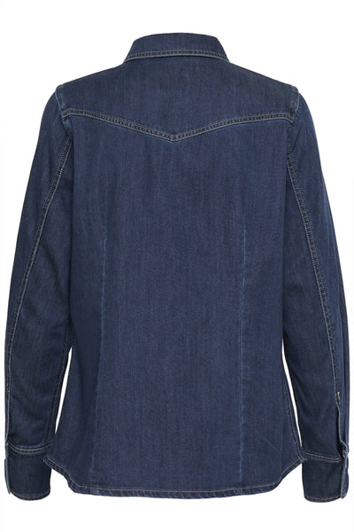 MartheSZ Skjorta Medium Blå Denim - 30514397 Thumbnail