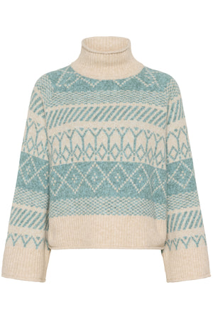 MichaSZ Rollneck Aqua Haze Melange - 30514422