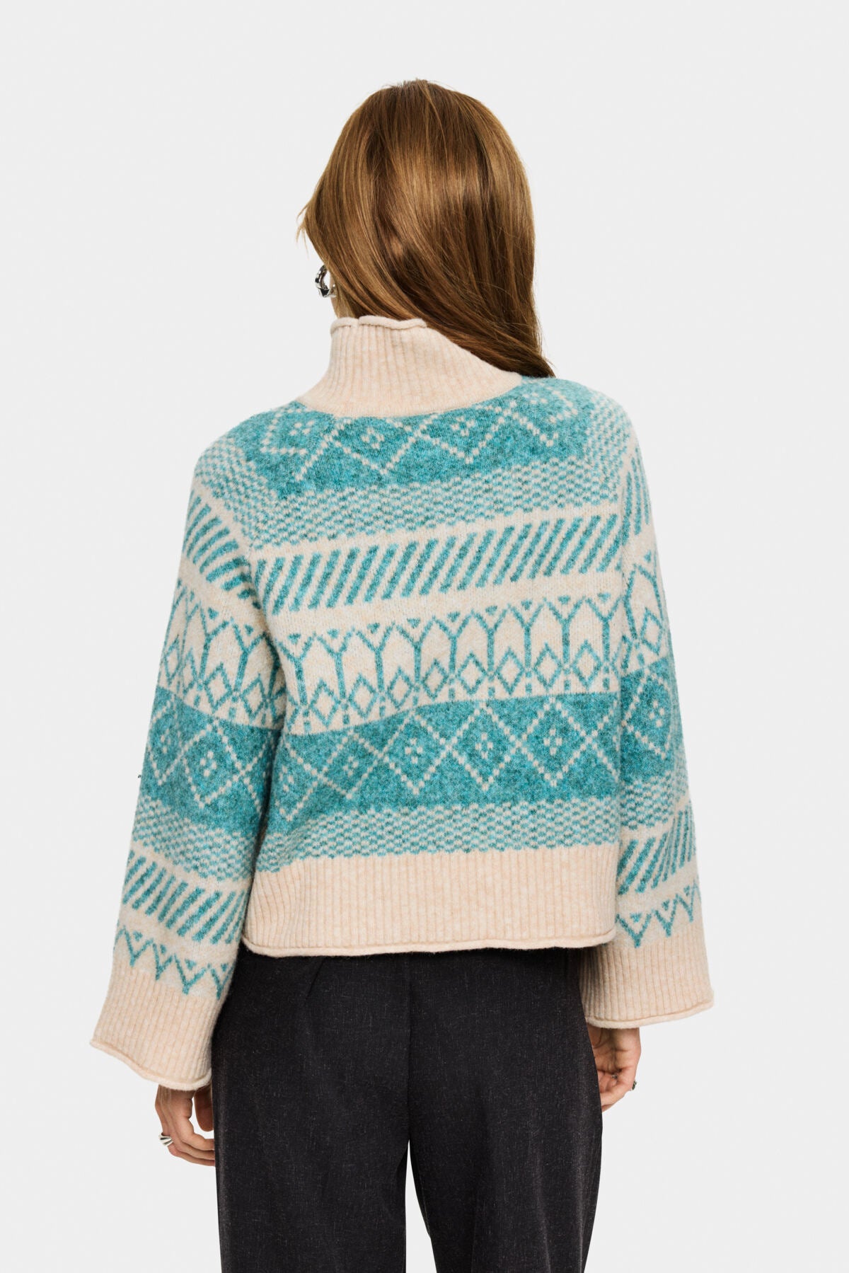 MichaSZ Rollneck Aqua Haze Melange - 30514422
