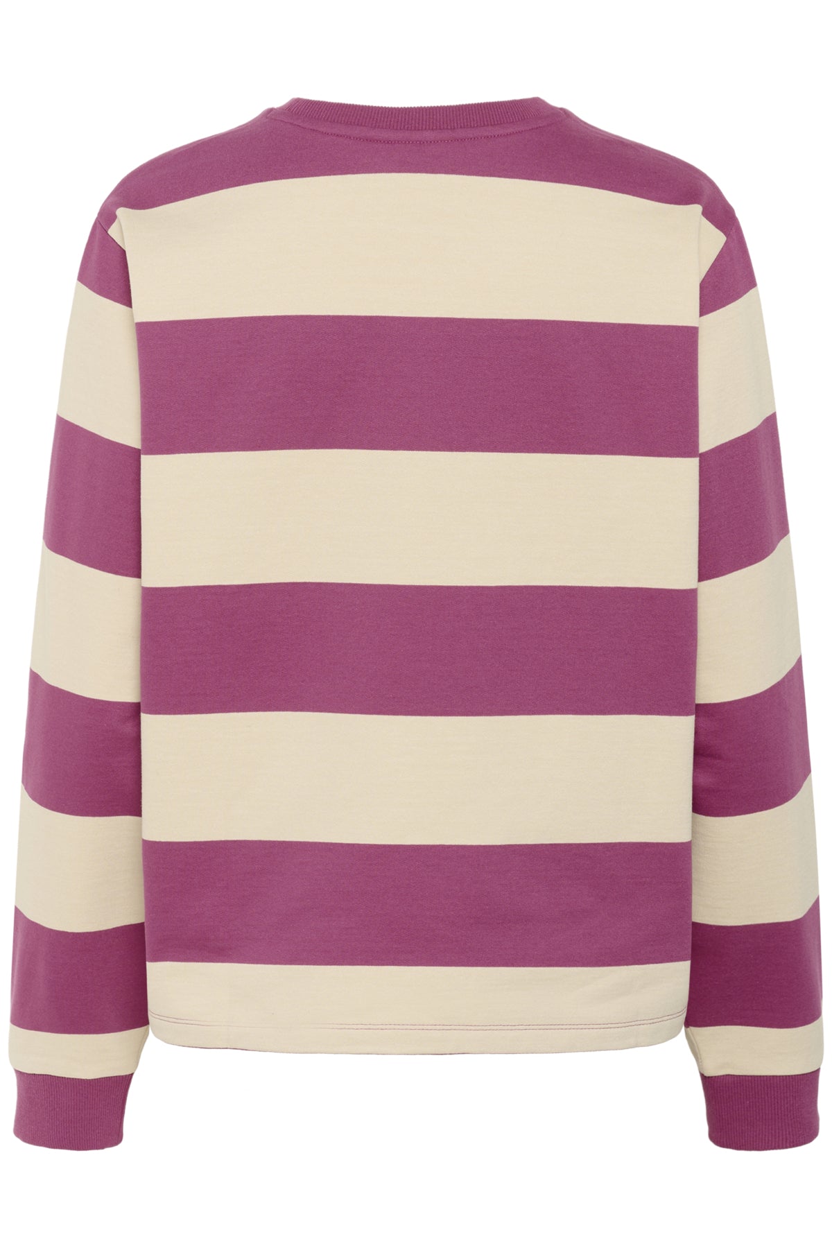 MajsaSZ Sweatshirt Röd Violett Beige Blockrandig - 30514451