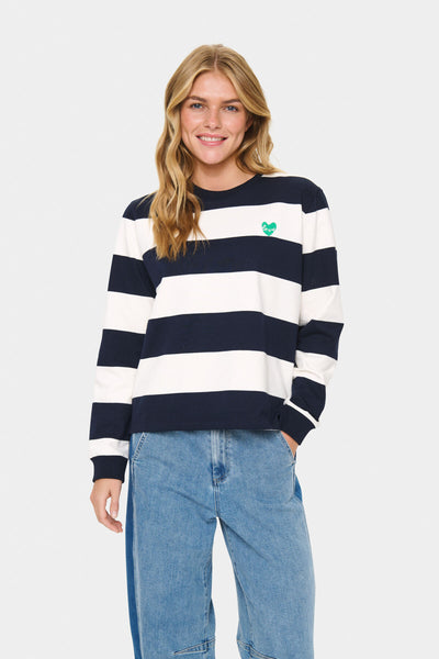 MajsaSZ Sweatshirt Nightsky Ice Block Stripe - 30514451 Thumbnail