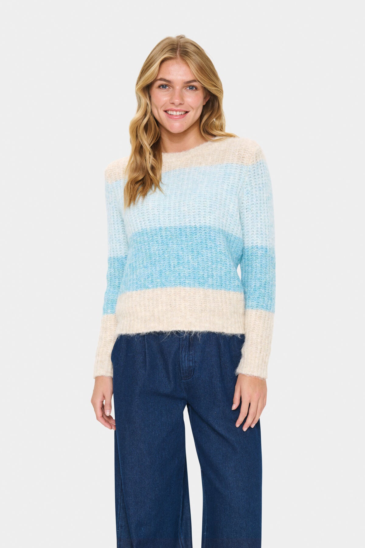 MandySZ Pullover Aqua Haze Melange - 30514462