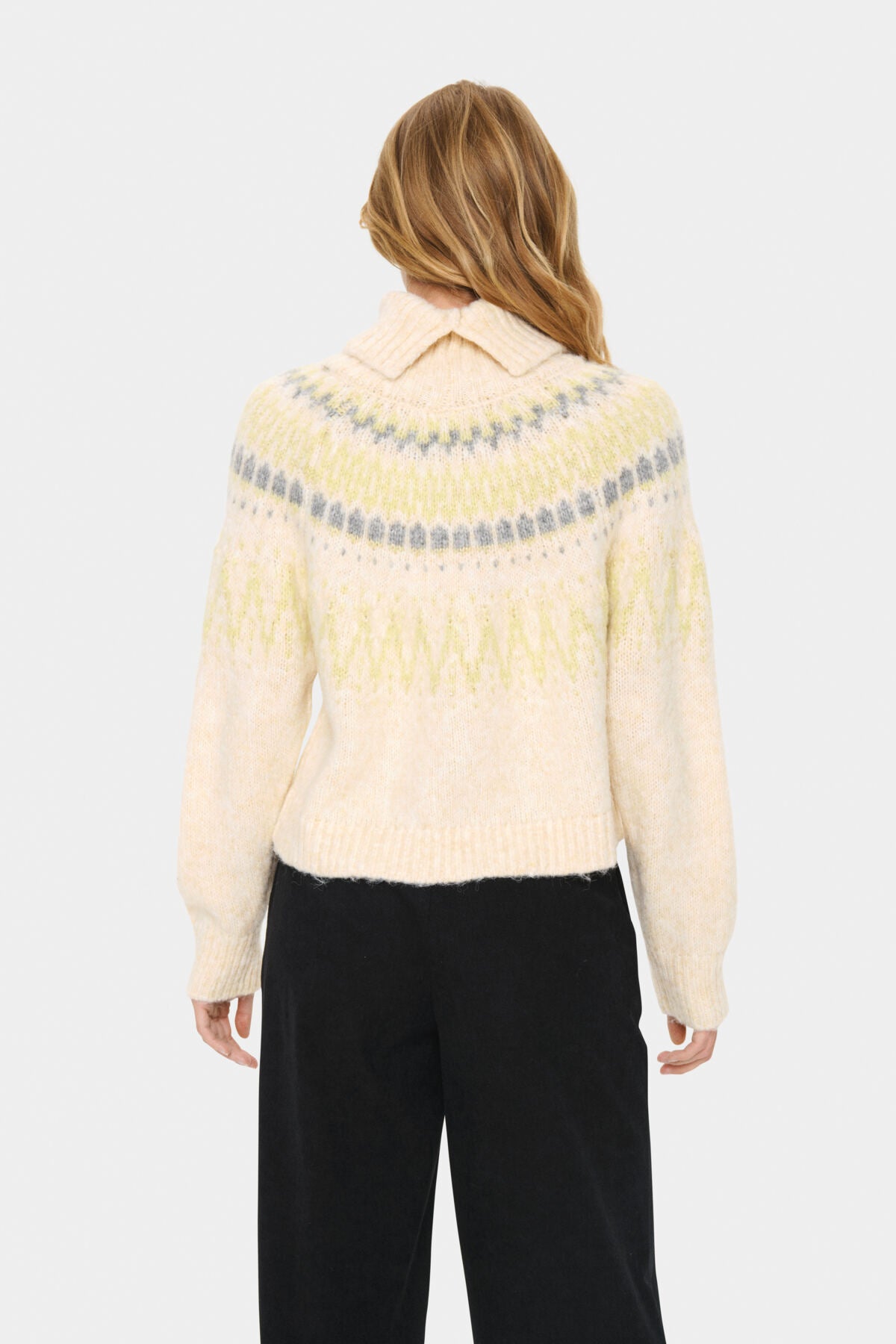 MegnaSZ Rollneck Pullover Ice Melange - 30514467