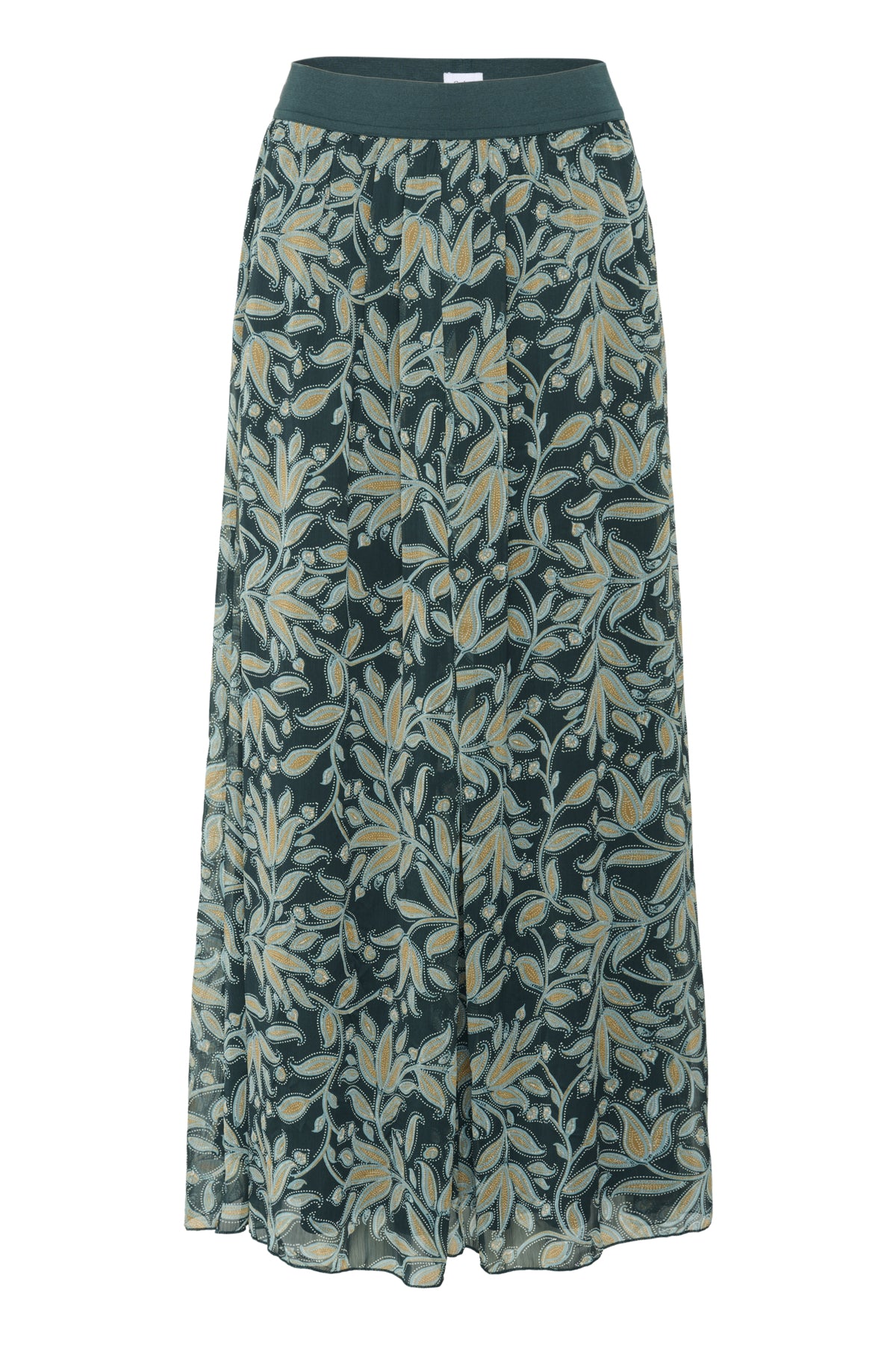 MiljaSZ Crinkle Maxi Skirt Pine Autumn Floral - 30514476