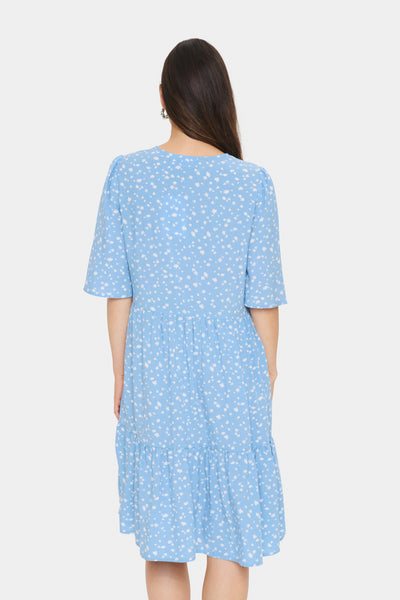 EdaSZ Mid Sleeve Dress Allure Ice Small Blooms - 30514531 Thumbnail