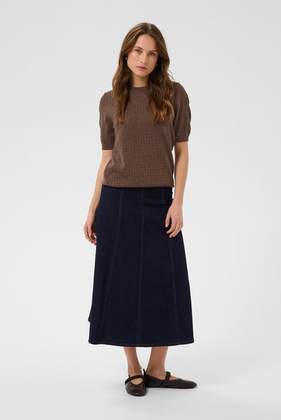 MilaSZ Pointelle SS Pullover Fondue Fudge Melange - 1912241 - 30514645 Thumbnail