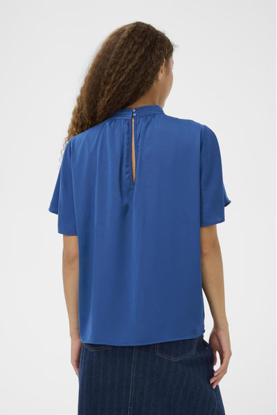 AileenSZ Flared Blouse Navy Peony - 194029 - 30514797 Thumbnail