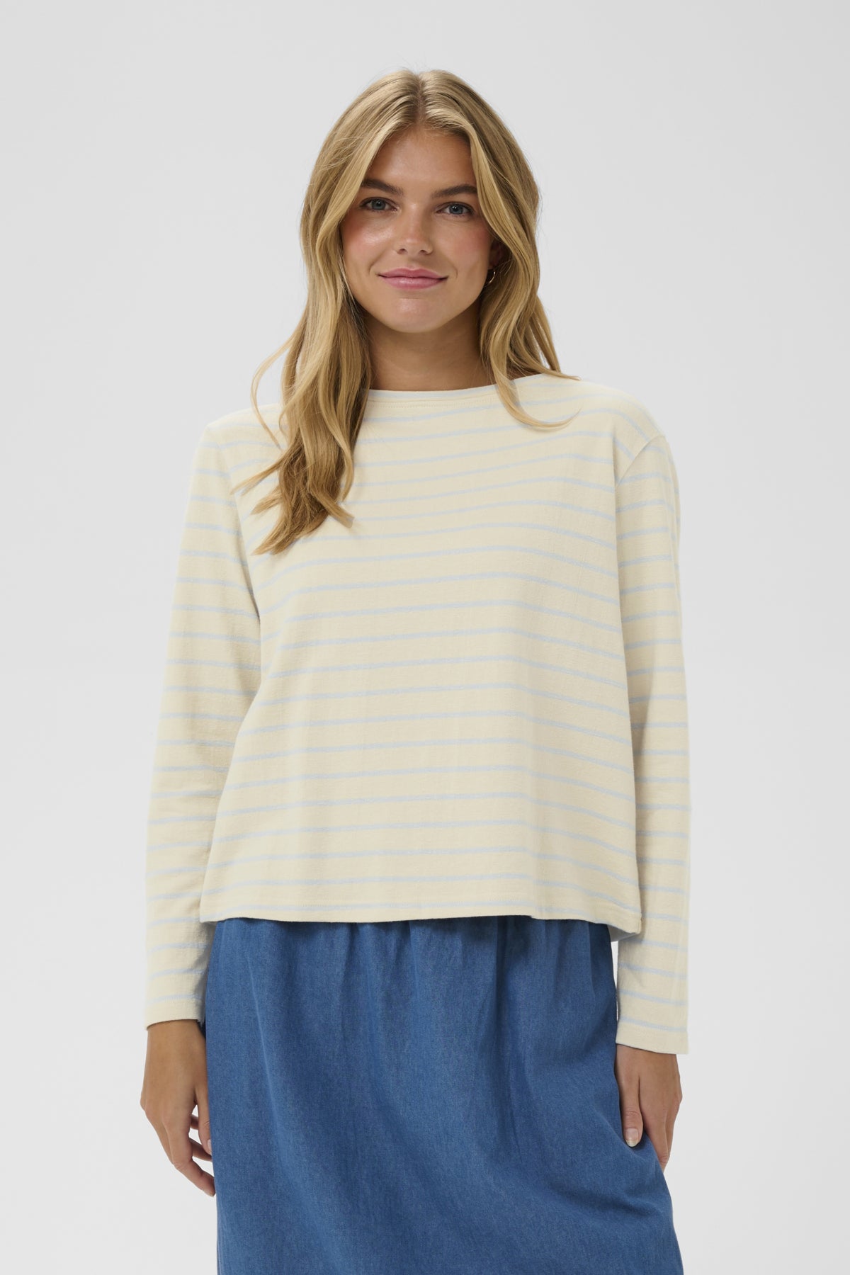 OsannaSZ LS Blouse Turtledove Blue Stripe - 30451 - 30514807