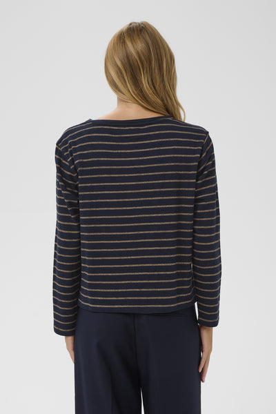 OsannaSZ LS Blouse Nightsky Tanin Stripe - 304517 - 30514807 Thumbnail