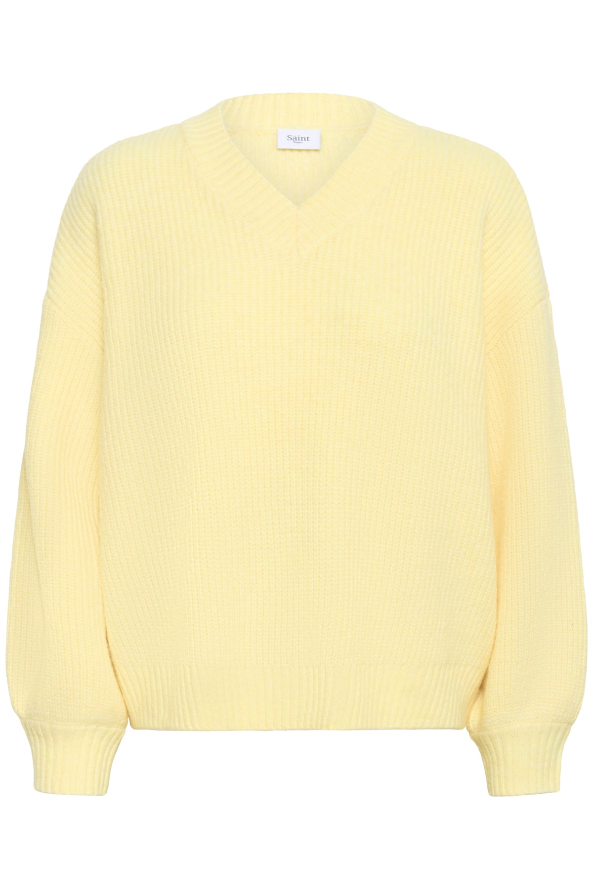 OttolineSZ V-ringad tröja Lemon Drop Melange - 1207361 - 30514811