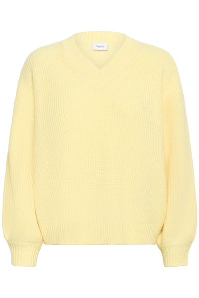 OttolineSZ V-ringad tröja Lemon Drop Melange - 1207361 - 30514811 Thumbnail