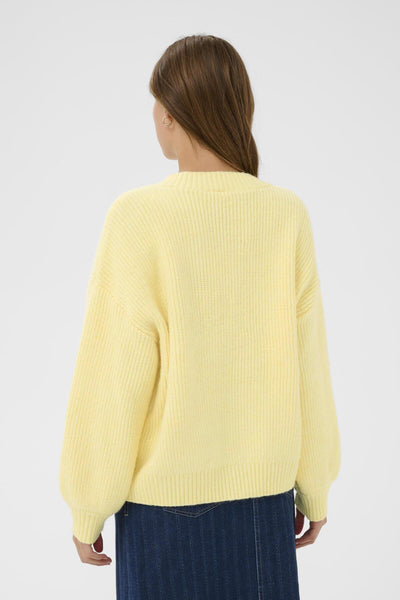 OttolineSZ V-ringad tröja Lemon Drop Melange - 1207361 - 30514811 Thumbnail
