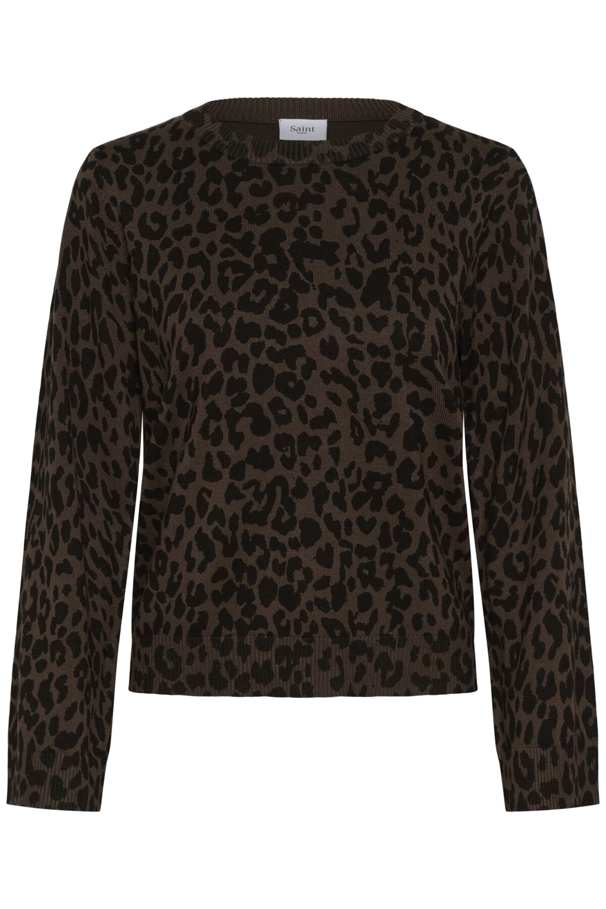 ZhilaSZ Flared Pullover Chocolate Brown Leopard - 30514829
