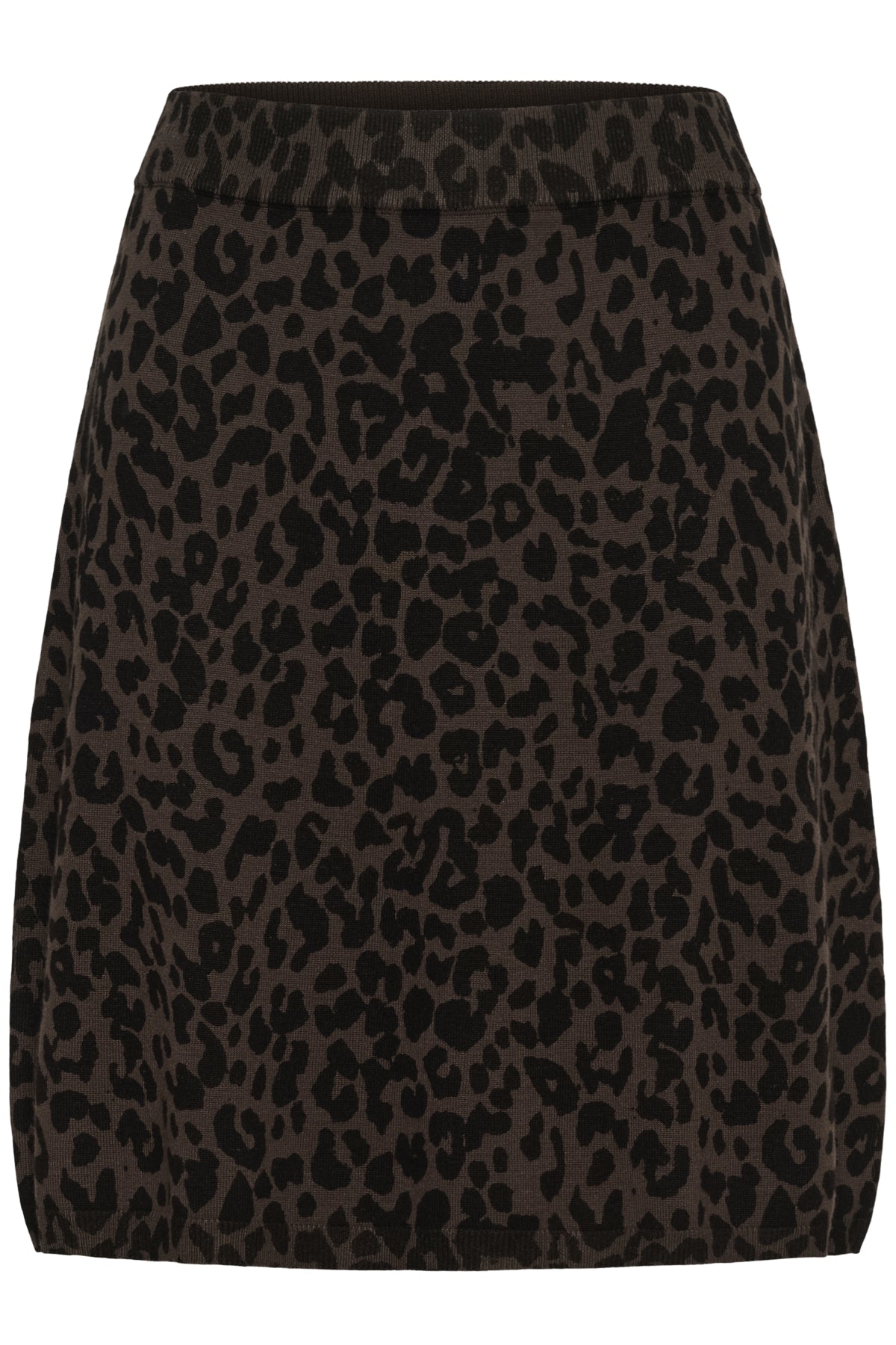 ZhilaSZ Kort kjol Chokladbrun Leopard - 30514830