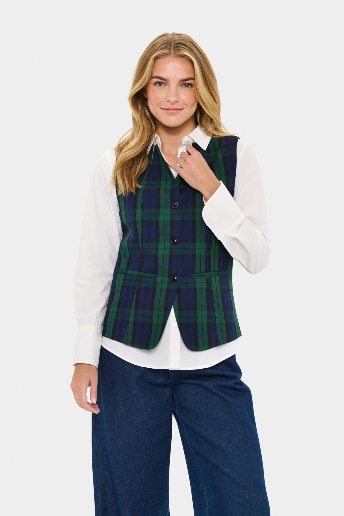 MadonnaSZ Väst Ocean Botanical Plaid - 30514851