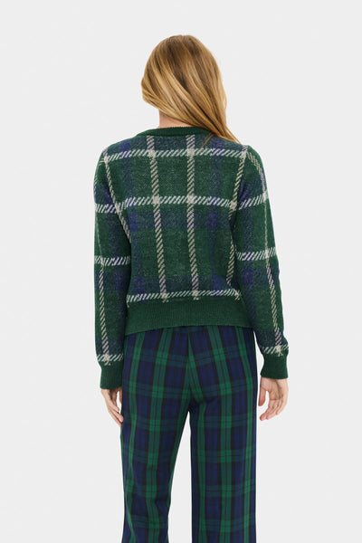 MoanaSZ Cardigan Botanical Naval Plaid - 30514862 Thumbnail