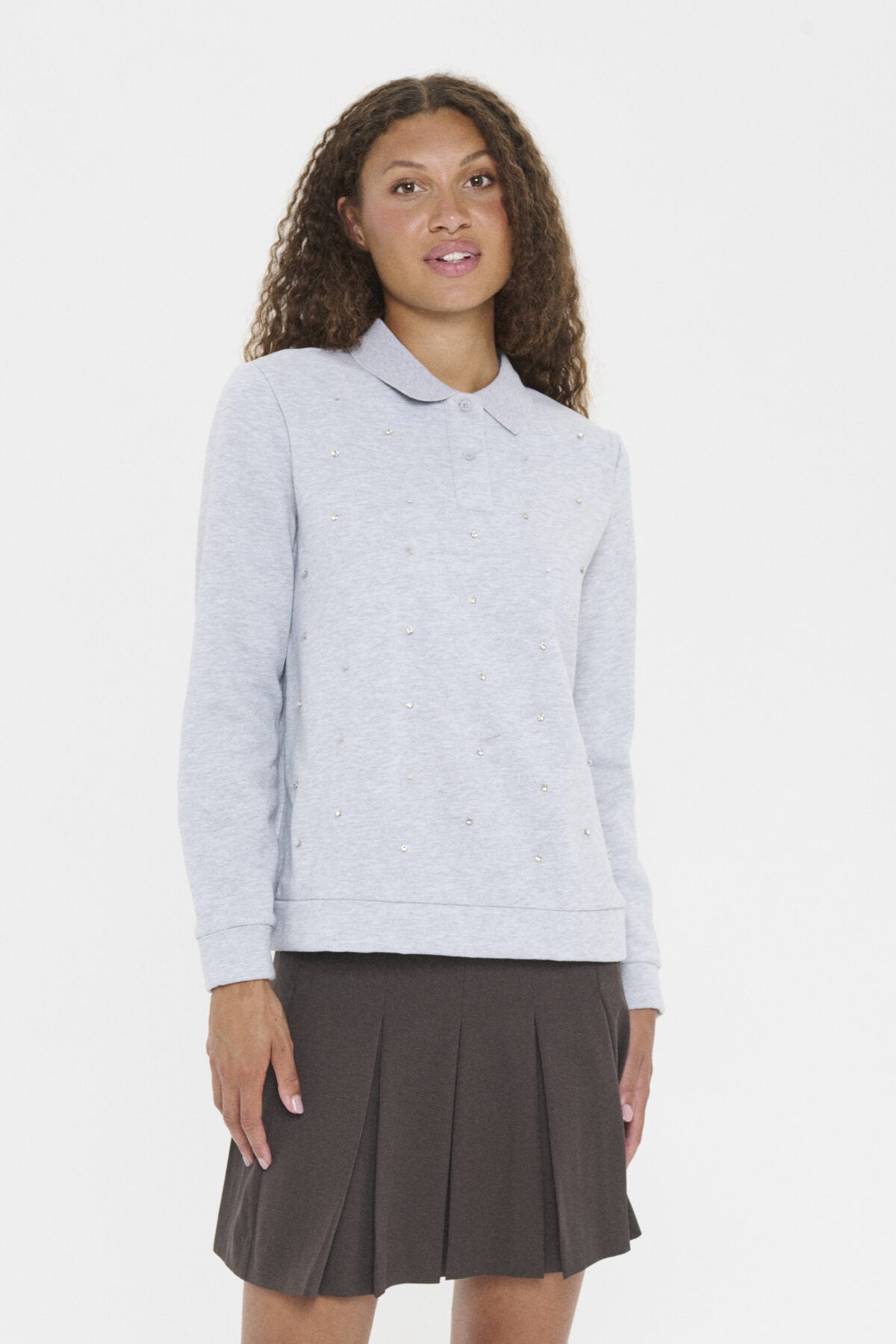 MoneSZ Sweatshirt Gray Morn Melange - 30514864
