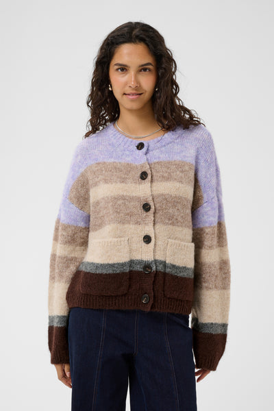 SeraphinaSZ Cardigan Chocolate Lilac Multi Stripe - - 30515256 Thumbnail