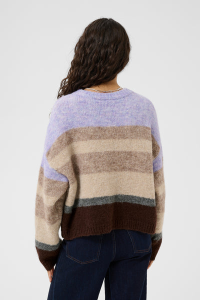 SeraphinaSZ Cardigan Chocolate Lilac Multi Stripe - - 30515256 Thumbnail