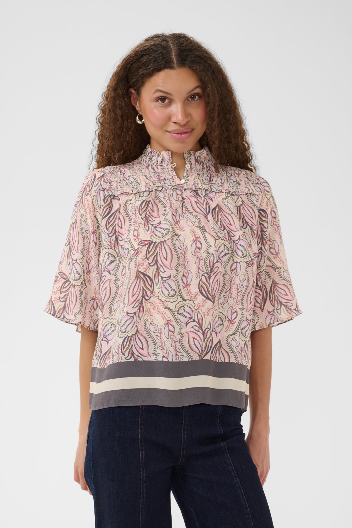 ShaktiSZ Blus Dusty Pinks Arty Blooms - 3051 - 30515271