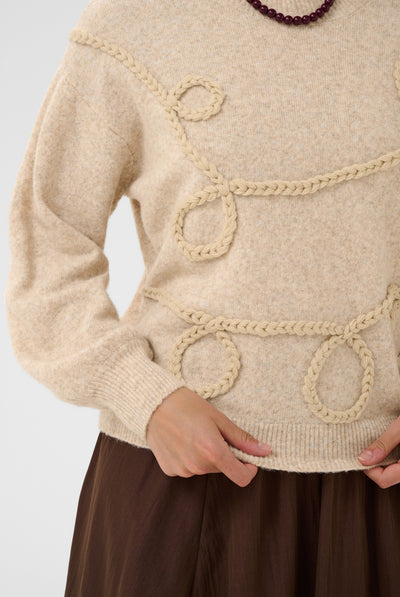 TitiaSZ Pullover Creme Melange - 1313081 - 30515475 Thumbnail