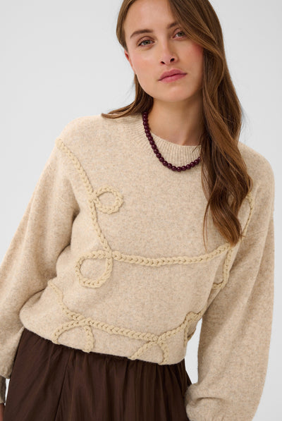 TitiaSZ Pullover Creme Melange - 1313081 - 30515475 Thumbnail