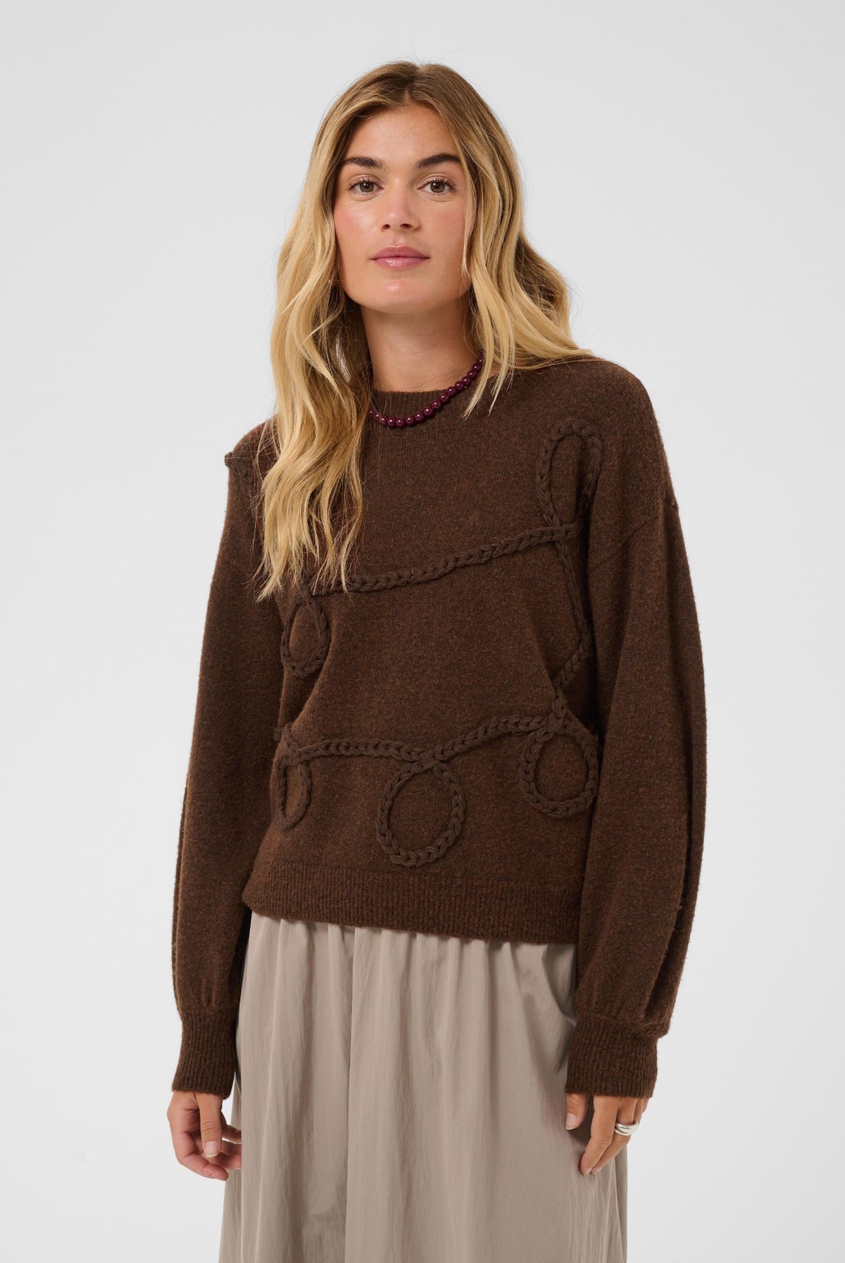 TitiaSZ Pullover Chocolate Brown Melange - 1909 - 30515475