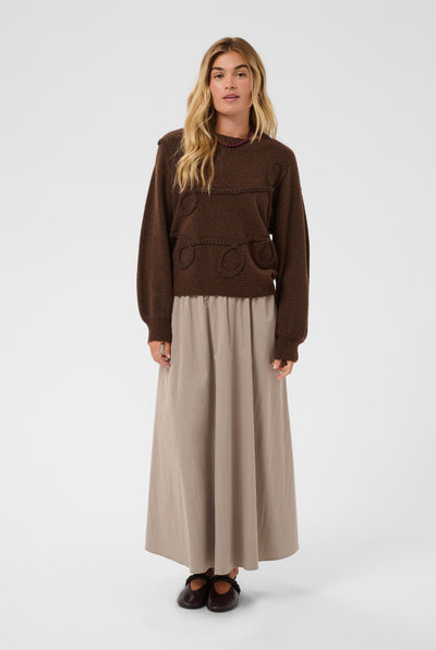 TitiaSZ Pullover Chocolate Brown Melange - 1909 - 30515475 Thumbnail