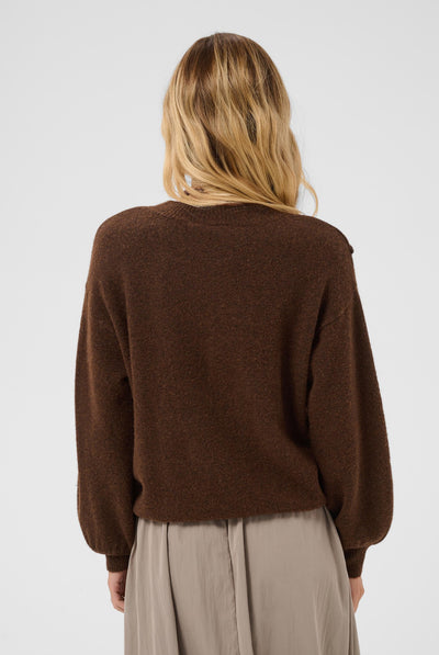 TitiaSZ Pullover Chocolate Brown Melange - 1909 - 30515475 Thumbnail