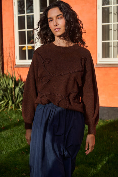 TitiaSZ Pullover Chocolate Brown Melange - 1909 - 30515475 Thumbnail