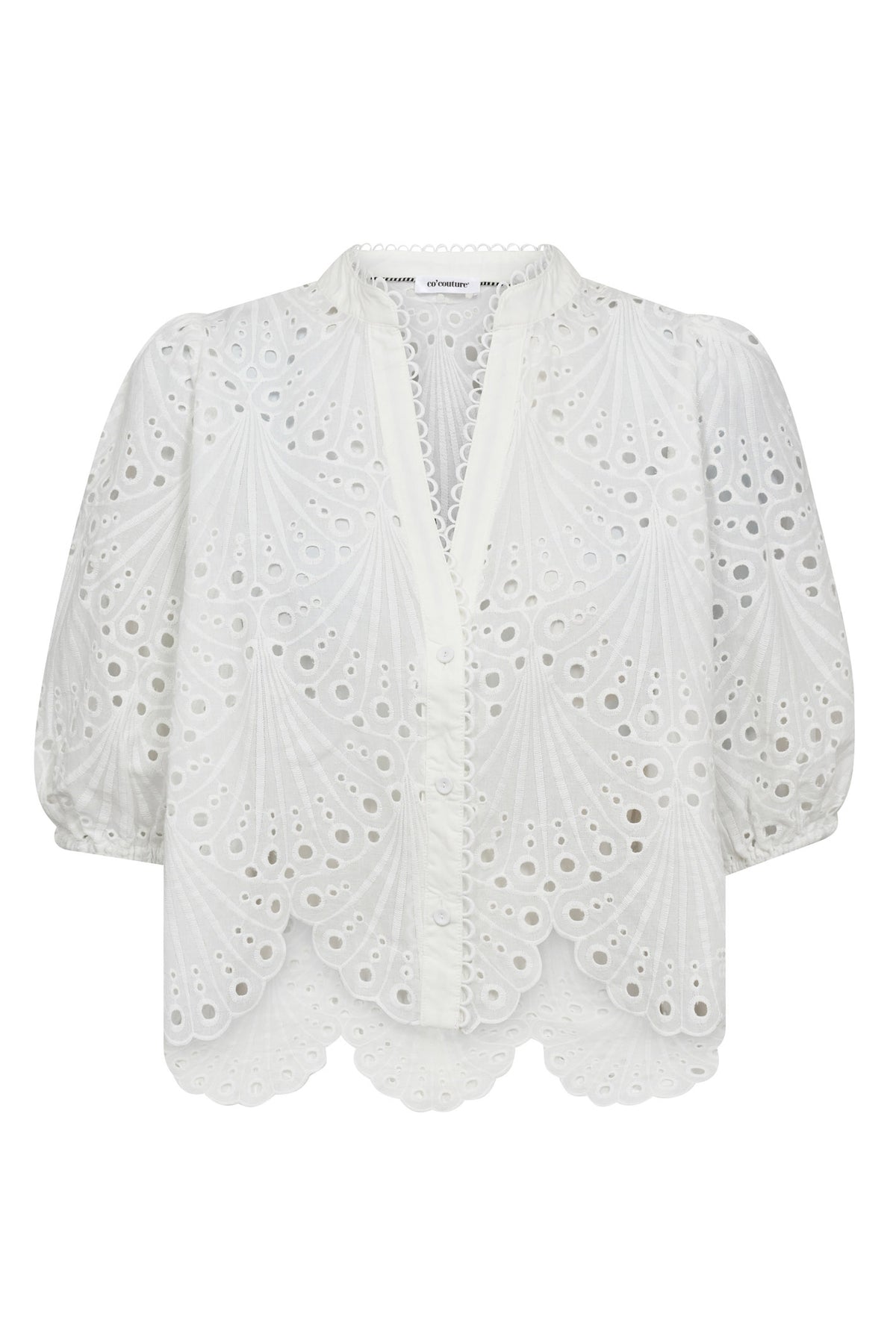 NayaCC Anglaise SS Shirt 4000-Vit - 35826