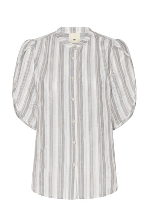 418HMTulin skjorta 809 Walnut stripe - HM1353