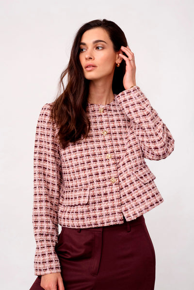 TikaCC Boucle Jacket 35007-Dusty Rose - 500361 Thumbnail
