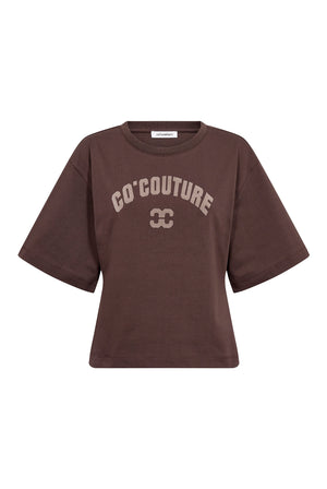 43013 ZengaCC T-shirt med rund hals 20003-Mörkbrun - 500108