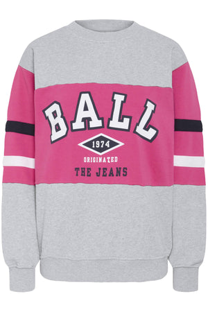 BATOMASSO SWEAT Medium Grey Melange m. lila - 50405068