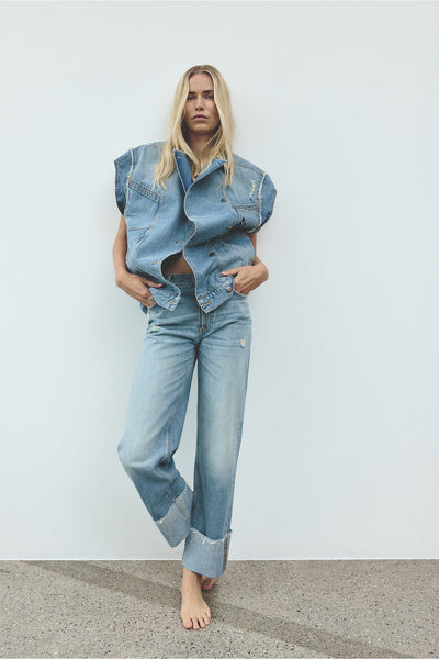 BASERAFINA JEANS VINTAGE MEDIUM BLUE DENIM - 50405100 Thumbnail